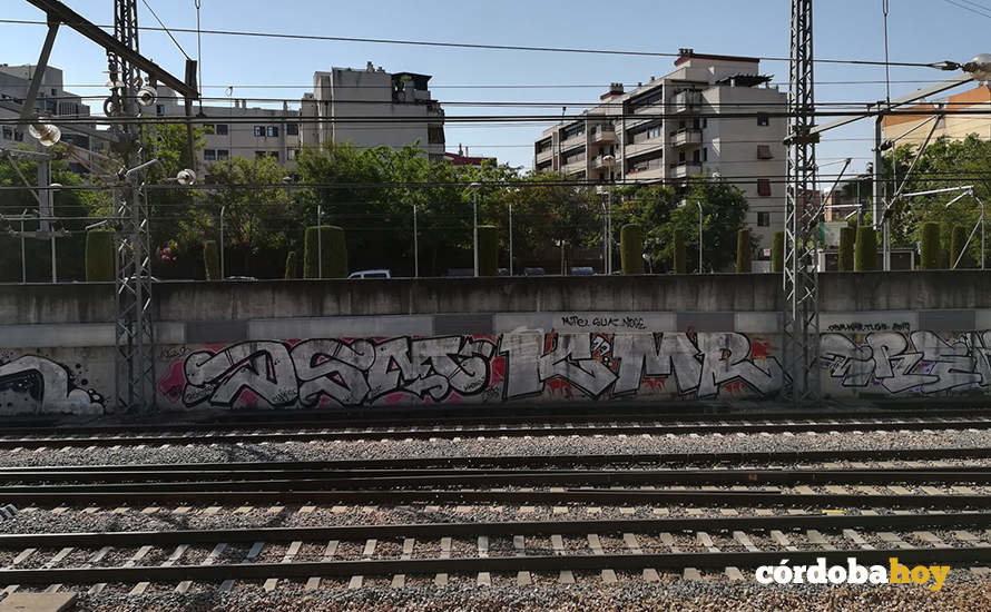 Vías del ferrocarril a su paso por Córdoba