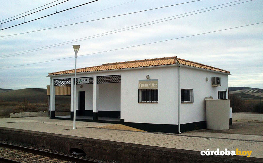 Estación de Fernán Núñez, en una imagen tomada de Wikipedia