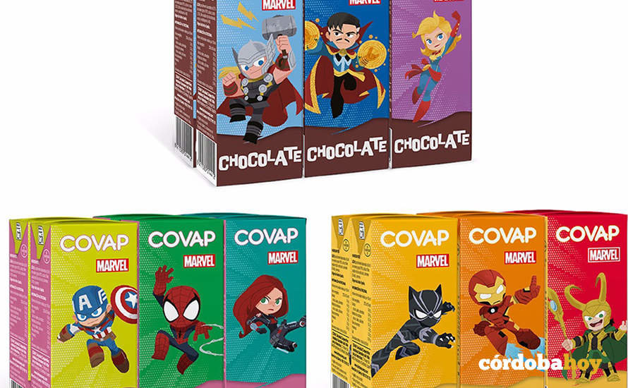 Batidos de Lácteos Covap con imágenes de Marvel FOTO LÁCTEOS COVAP