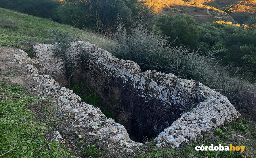 Una de las siete cisternas romanas ubicadas en el yacimiento de Morana