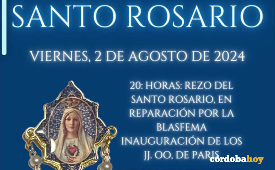 Cartel del evento difundid por las redes sociales de la parroquia de San Francisco y San Rodrigo, en Cabra