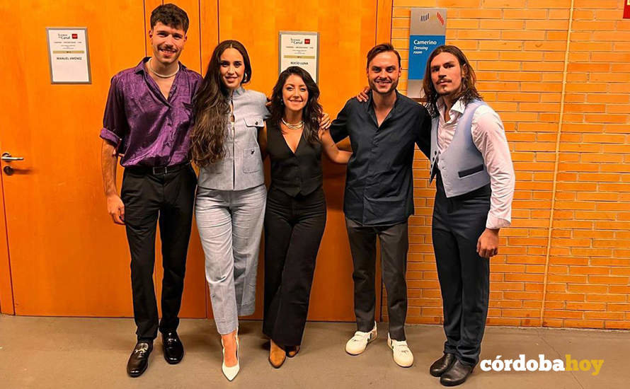 Apoyo de Cintia Busts y Pablo García a los partiipantes cordobeses en Suma Flamenca Joven de Madrid FOTO AYUNTAMIENTO DE MADRID