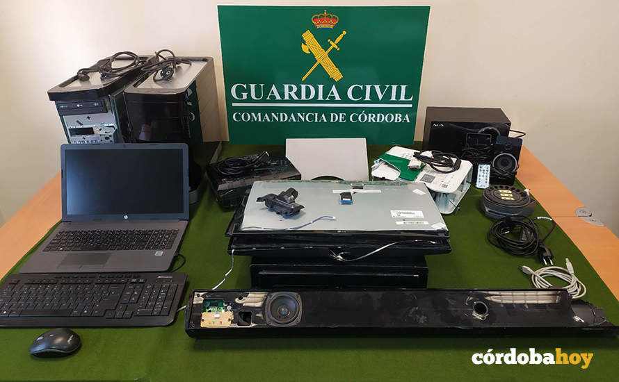 Material robado en Pozoblanco y recuperado por la Guardia Civil FOTO GUARDIA CIVIL